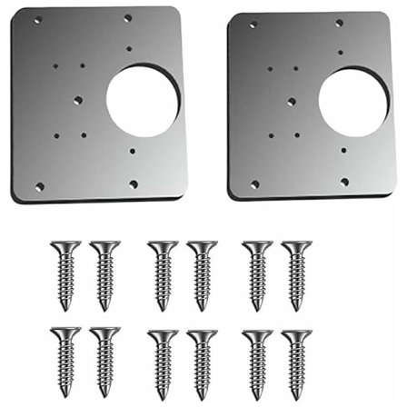 TRIP gångjärnsreparationsplatta, 2 st rostfria stålplåtsreparation med 8 skruvar, trä dörr/skåp/skåp gångjärnsreparationssats fast platta