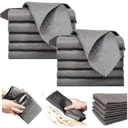 10 stk Tykke Magiske Glassrengjøringskluter Oppvaskklut Lintfri Klut Poleringsklut