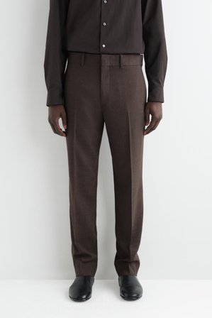 COS Homme Pantalon Fuselé En Laine in Bronze