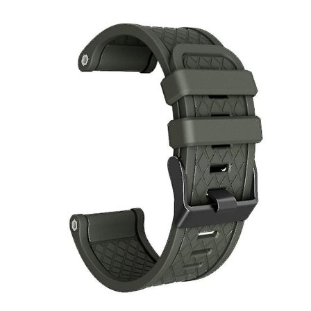 För Garmin Fenix/fenix 2 Armband Easy Fit 26mm Bred Mjuk Silikonrem, Militärgrön