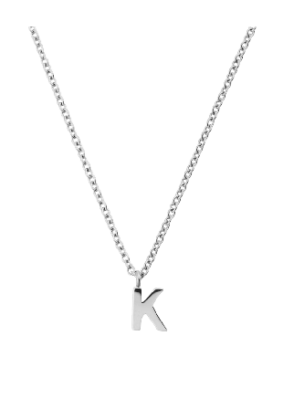 Mockberg Petite Plain Letter K Steel Necklace Smycken & klockor Dam Grå ONESIZE