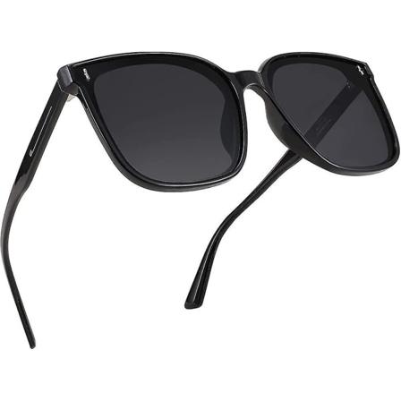 Klassinen polarisoitu aurinkolasit naisille Vintage Square Trendy Oversized Sun_cc