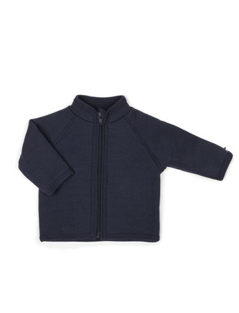 Cardigan, Merino Wool W. Zipper, Navy Navy Smallstuff