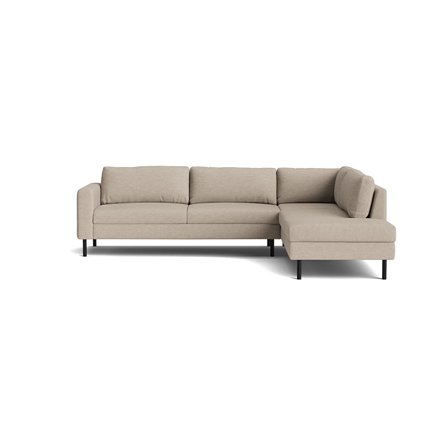 Oslo hjørnesofa, højrevendt - Cona Beige - 274x222x77 - Sofa, hjørnesofa