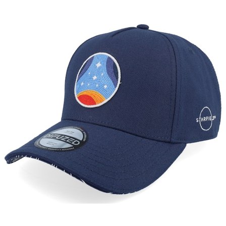 Difuzed - Blå adjustable Keps - Starfield Navy A-Frame Adjustable @ Hatstore