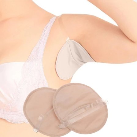 1 par svedabsorberende beskyttelse til armhuler, vaskbare svedbånd med stropper (FMY)