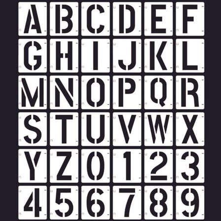 Sjablonger med Bokstaver & Tall