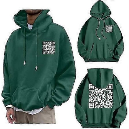 F**k You QR Kode Hættetrøje Sjov QR Scan Kode Joke Hættetrøje Unisex, Unisex Oversize Hættetrøje Sweatshirt Skjorter toppe S-5XL-Xin