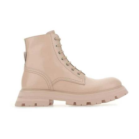 Alexander McQueen, Lace-up Boots Roze, Dames, Maat:40 EU