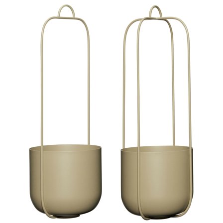 Hübsch Lotus hängande blomkruka 2-pack, khaki | Inredning > Vaser & Krukor > Kruka | Bagaren och Kocken