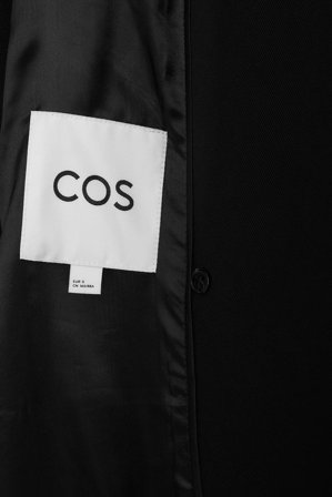 COS Oversized Draped Double-Breasted Blazer in Black - Women