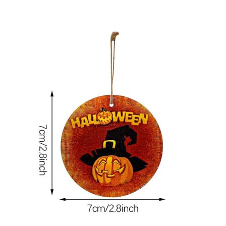 Vintage Pumpa Scen Halloween Träddekorationer 3 Stycken