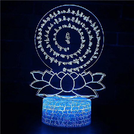 3D-lampor med fjärrkontroll, LED-lampa 16 färger Ljus Dimbar Touch Switch USB / batteriinsats, Bi