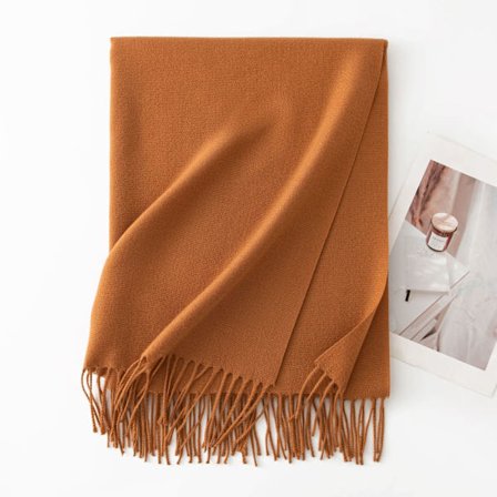 Ny scarf för höst och vinter, koreansk stil, mångsidig damscarf i imitation cashmere, enfärgad varm scarf, sjal