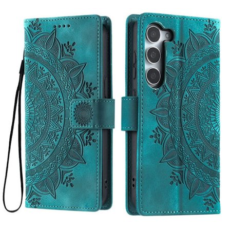Samsung Galaxy S26 Plånboksfodral Imprinted Totem Konstläder - Mintgrön