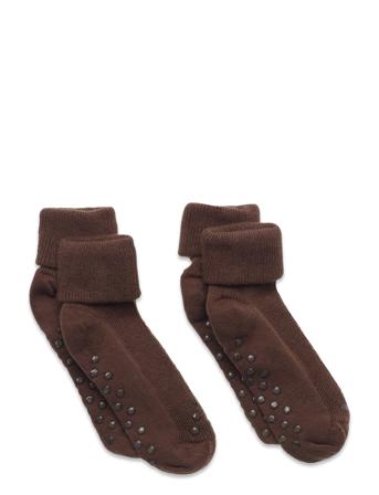 Baby Rib Sock W. Abs Minymo Brown