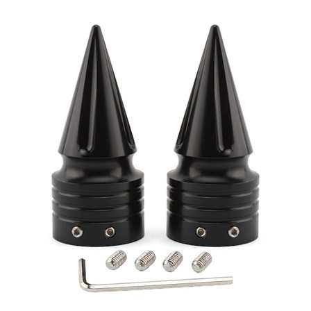 Moottoripyörän CNC-etuakselin mutterin suojus, alumiininen, musta Harley Sportster XL XG Touring FLHT FLHR FLTRX Dyna VRSC Softailille