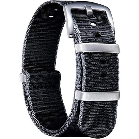 Sort-Nylon Urrem til Ur - Militær NATO-Rem til Ur