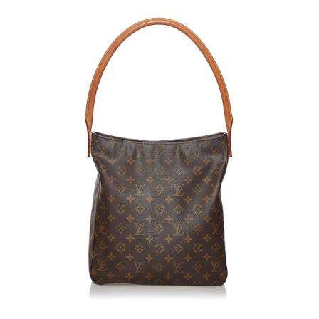 Louis Vuitton Vintage, Pre-owned Monogram Looping GM Canvas Bruin, Dames, Maat:ONE Size