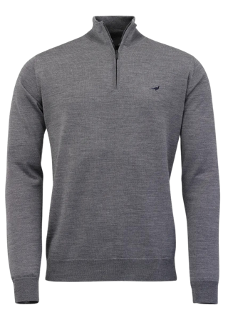 Laksen Norfolk Zip-Neck Overcast