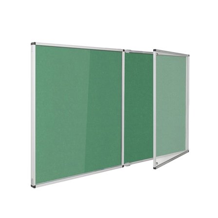 Fire-retardant tamperproof noticeboard, 2400x1200 mm, green