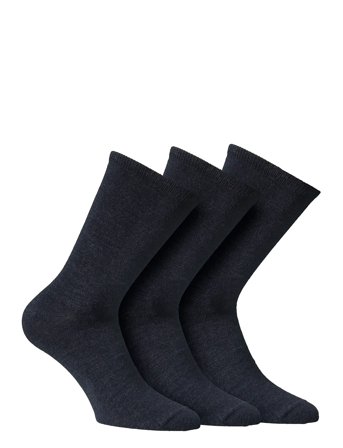 Knitted Merino Socks In 3-Pack Mixed Navy Alpacasocks&Co