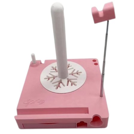 Garnhållare för virkning, portabel multifunktionell garnspolebox, avtagbar garnspoleorganiseringsbox med telefonstativ