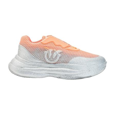 Pinko Rouen 1 Bubble Sneakers Technical Network/Glitter , Oranje , Dames , Maat: 35 EU