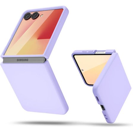 Skal för Sumsung Galaxy Z Flip 7, flytande silikon TPU-skydd (Lavendel)
