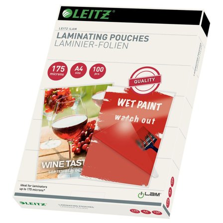 LEITZ Laminat A4 175mic klar 100/fp - Lyreco - Kontorsmaskiner - Laminering - Laminat - A4