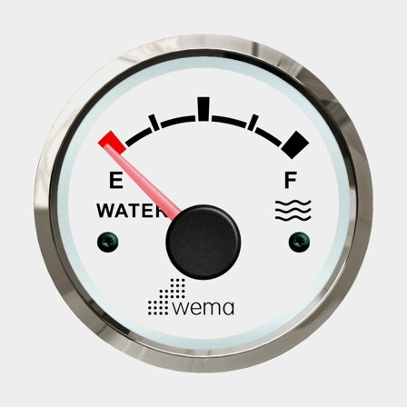 Vatteninstrument 240-30 ohm vit Silverline