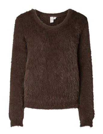 YAS Yaslava Ls Knit Pullover - Brown - L