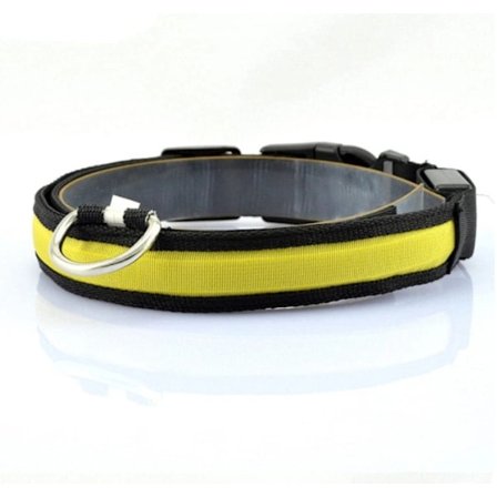 Glowing LED collar - yellow