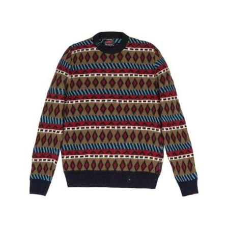 Bob, Round-neck Knitwear Rood, Heren, Maat:L
