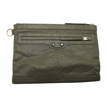Balenciaga Vintage, Pre-owned Clutch Bag Groen, Dames, Maat:ONE Size,leer