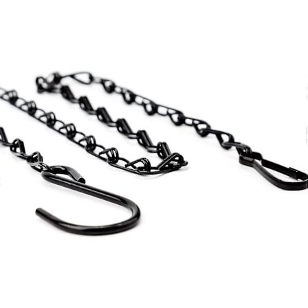 12 Pakke 56,9 cm Dekorative Hengende Kjettinger Svarte Krok Kjettinger Mental Kjetting Henger For Fuglematere, Plantekasser, Lykter, Vindklokker, 
