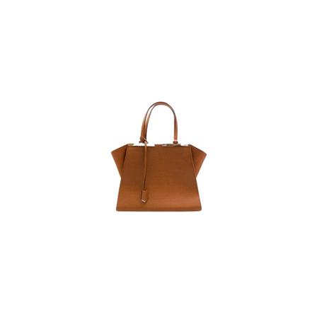 Fendi Vintage, Pre-owned Brown Textured Leather 3 Jours Tote Bag Bruin, Dames, Maat:ONE Size,leer