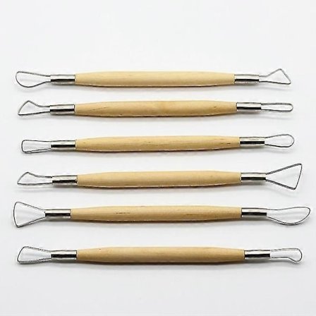 Ler Skulptur Værktøj Professionelle Keramiske Skulptur Værktøjer Ler Skulptur Værktøjer til Keramik, Keramisk Skulptur (1 Sæt, Træfarve)