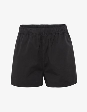 Women Organic Twill Shorts - Deep Black - XL
