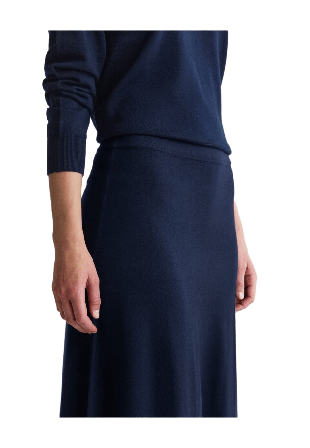 Newhouse Stickad Kjol Louise Kjolar Dam Blå XL