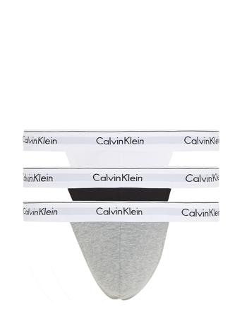 Thong 3Pk Underbukser Y-frontunderbukser Svart Calvin Klein*Betinget Tilbud