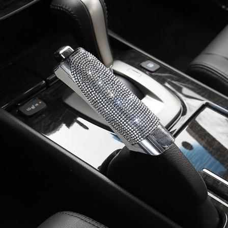 Uusi luksus Bling Car Gears käsijarrun cover auton koristelu autojen muotoilu Diamond Pink auton tarvikkeet Sisustus naisille tytöille - 