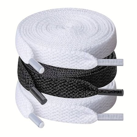 Par flade sko snørebånd 5/16in snørebånd med assorterede farver til sneakers sko støvler