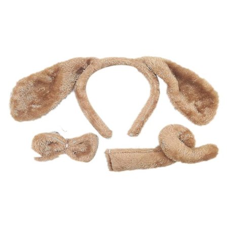 Langøret Hunde Hårbøjle Sløjfe Hale Sæt Af Dyrehårbånd