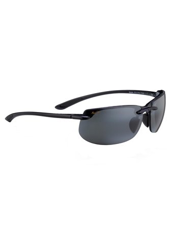 Maui Jim Banyans Unisex Sunglasses with a frame made of plastic in black and crystal lenses in grey
