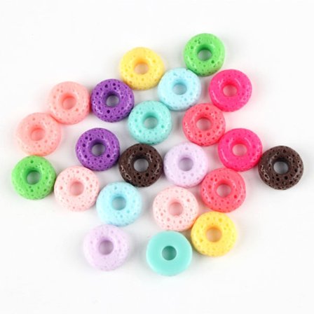 110 Stk Søde Donut Perler Mini Resin Donuts Charms Dessert Charms