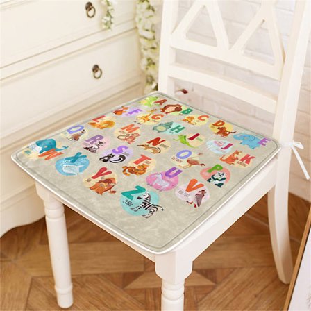 Tuolin istuintyyny söpö eläin aakkoset kuviot pehmeä mukava tuolin tyyny siteillä kotiin baariin toimistoon ulkoilmaan CJJ1506 35x35cm