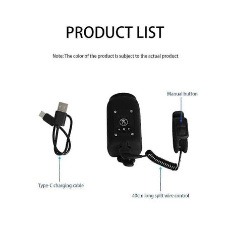 Polkupyörän valo kaukosäätimellä, polkupyörän äänimerkki, valo Type-c pikalataus ajovalo vedenpitävä pyörän etuvalo