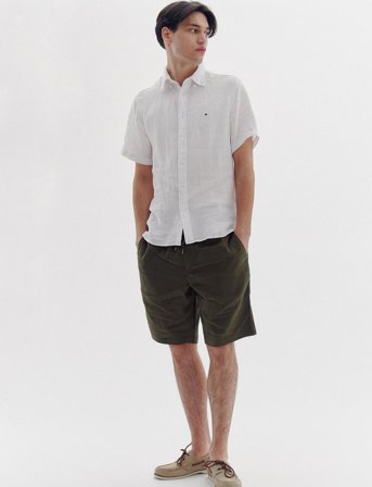 Tommy Hilfiger Pigment Dyed Linen Rf Shirt S/S - White - L