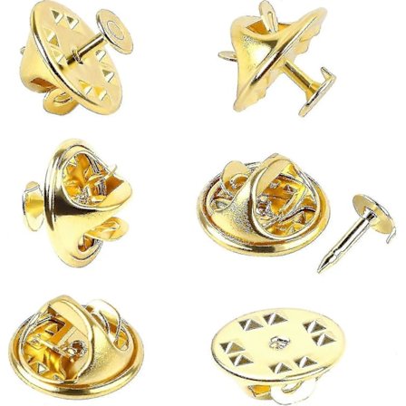 120 Par Butterfly Clutch Slipsnål Pins Baksida Kompatibel Med 8mm Långa Tomma Pins För Hantverkstillverkning (silver) [DB]